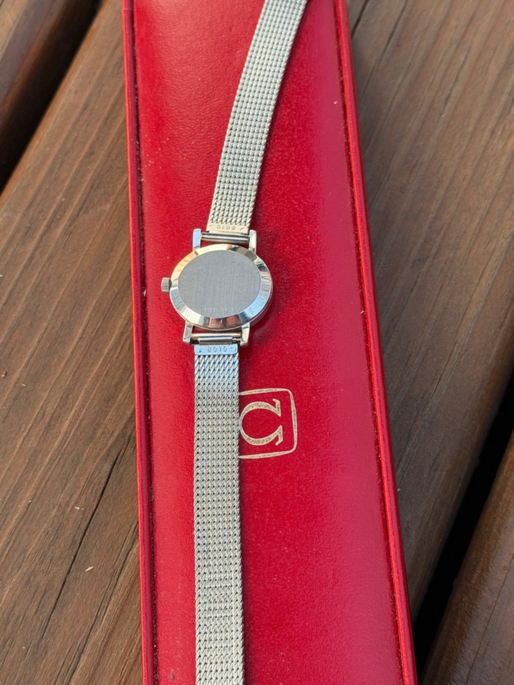 Omega Ladies Watch with Silver-Tone Mesh Bracelet and Champagne Dial - Picture 5 of 6